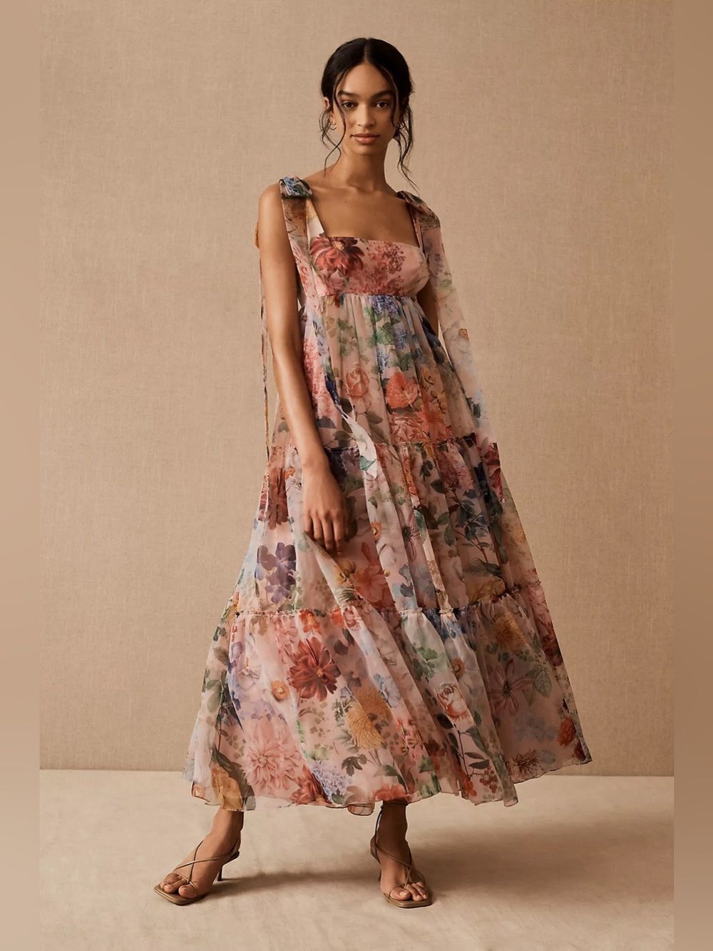 New Anthropologie x BHLDN Marcella Flower Dress Size 4 - Picture 2 of 11